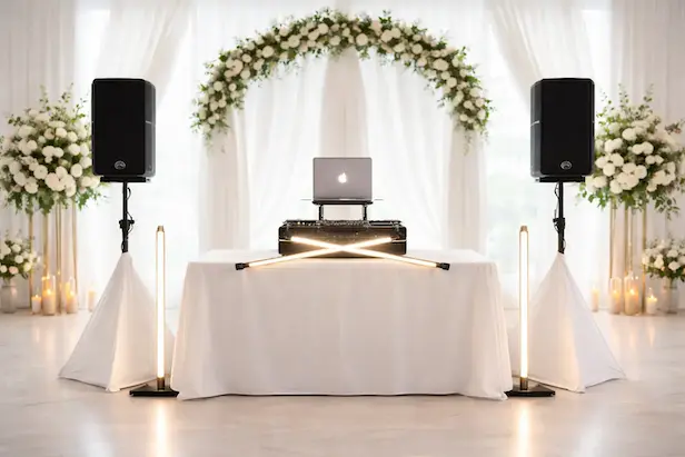 Professionelles DJ Technik Setup für Hochzeiten in Nürnberg